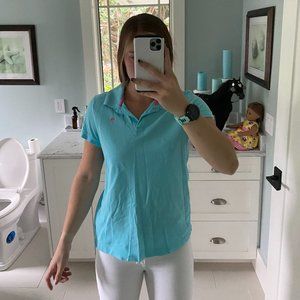 Bright Blue Lily Pulitzer polo shirt